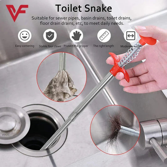 Drain Sink Spring Pipe Clog Remover Cleaning Tool, Drain Sink Rod