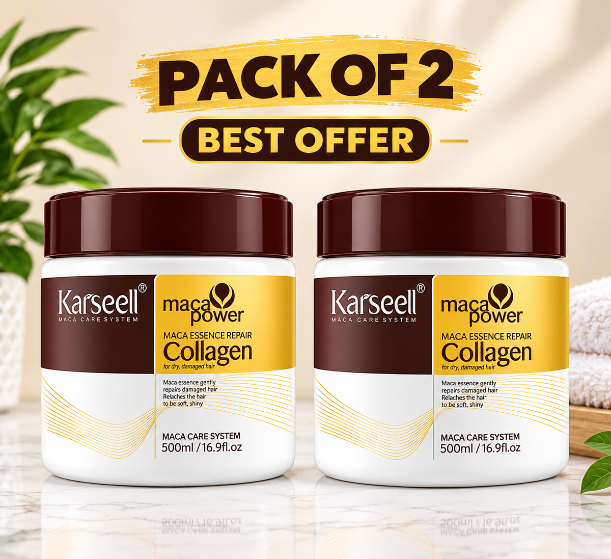 Buy 1 Get 1 Free Original Karseell Collagen Hair Mask